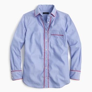 J. crew Pajama shirt with tipping